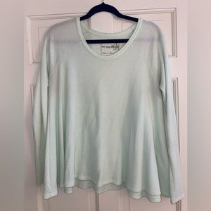 We The Free Aqua Waffle Swing Top Size Small